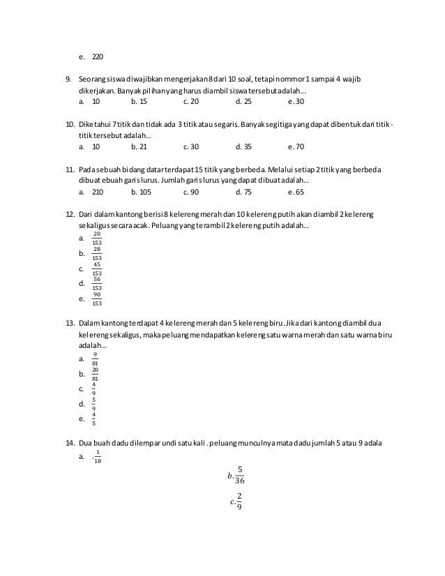 Soal try out matematika ips 14