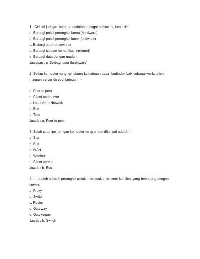Soal Jawaban Tryout1 Tkj 2014