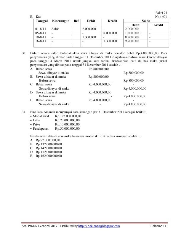 Soal try out un 2012 sma ekonomi paket 21