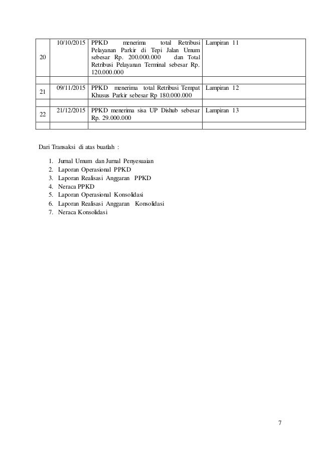 Contoh Soal Jurnal Umum Akuntansi Pemerintahan Kumpulan Soal Pelajaran 6