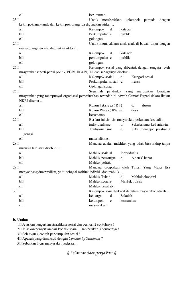 Soal uas 1 ips.kls xi.smk.2016 Soal uas 1 ips.kls xi.smk.2016