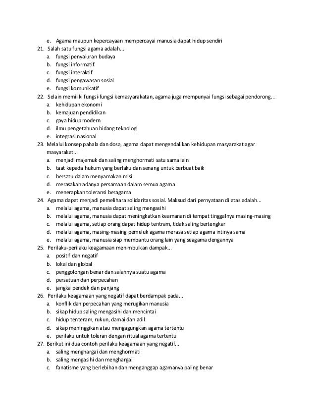 Contoh Soal Antropologi Kelas XII