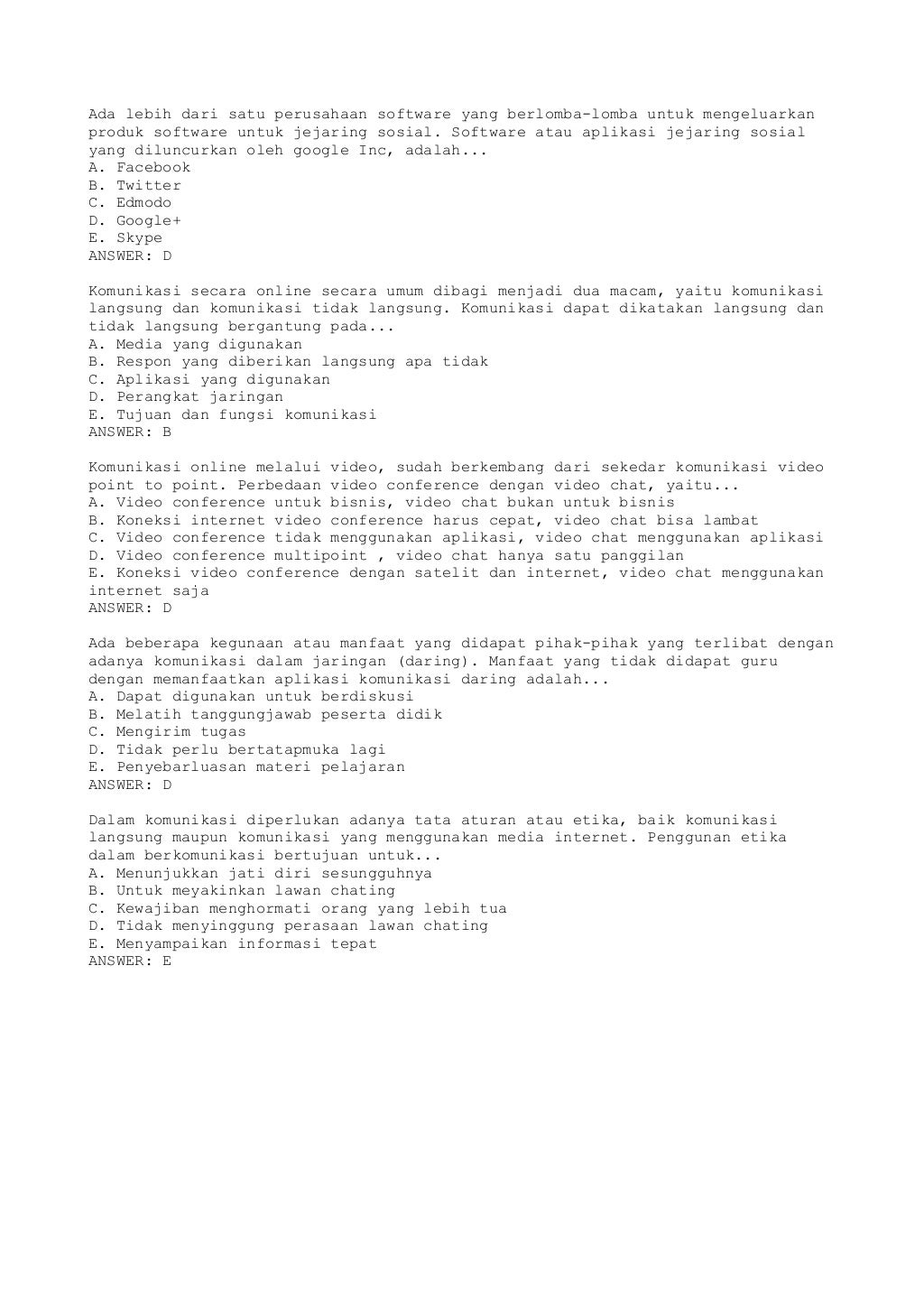 Soal Penilaian Akhir Semester Ganjil Simulasi Digital