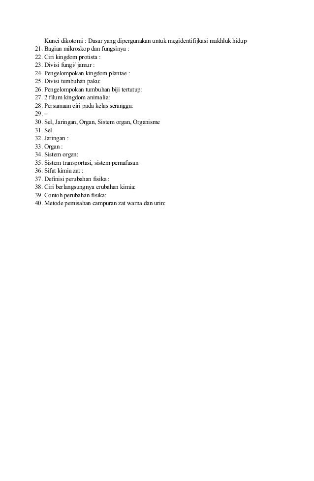 Soal uas ipa kelas 7 semester 1