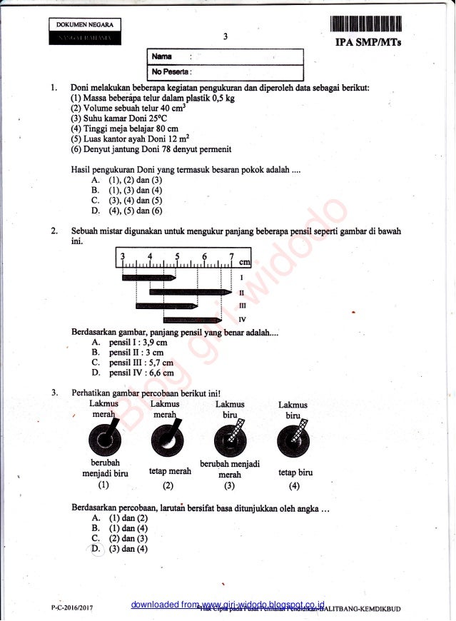 Soal Uas Ipa Kelas 9 Semester 1 Ruang Ilmu