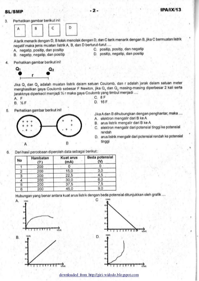 Soal Uas Ipa Kelas 9 Semester 1 Ruang Ilmu