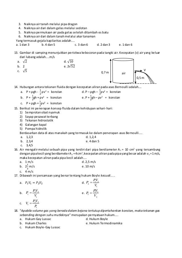 Soal Ujian Semester 1 Kelas 11 Fisika – Beinyu.com