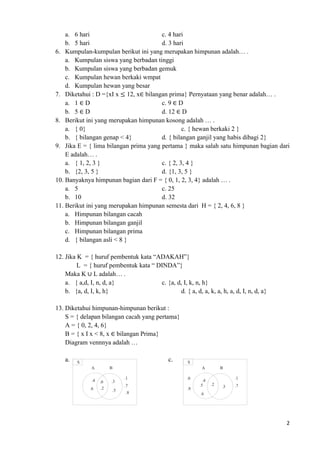 Soal uas kls vii pkt a iden | PDF