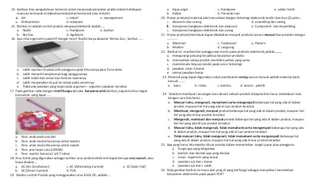 Soal uas kwu campur x dan xi