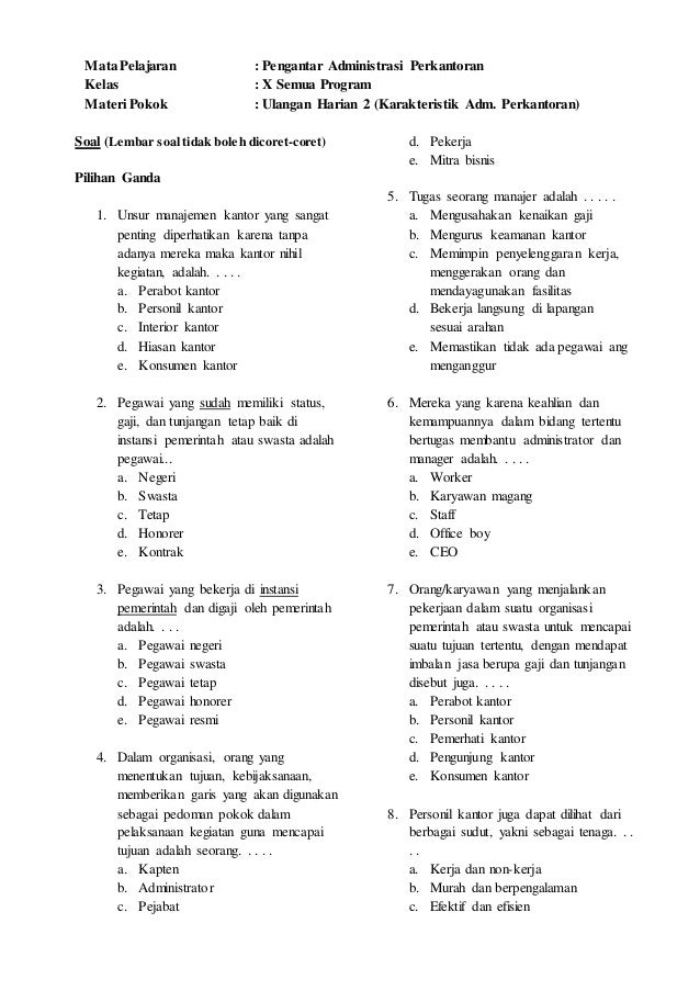 22++ Soal dan jawaban teknologi perkantoran kelas 10 semester 2 ideas in 2021 