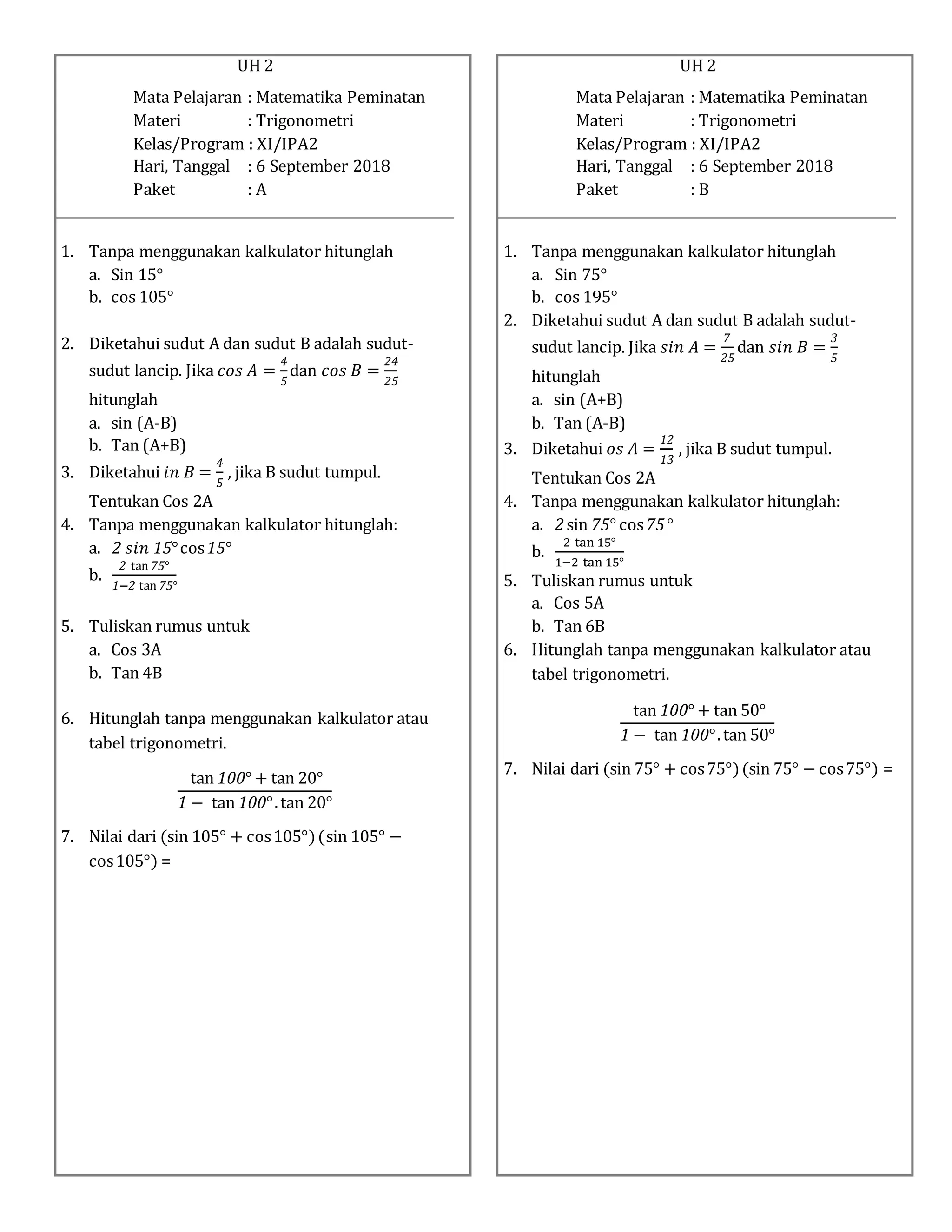 Soal Uh Trigono PDF Free Download soal-uh-trigono-pdf-free-download