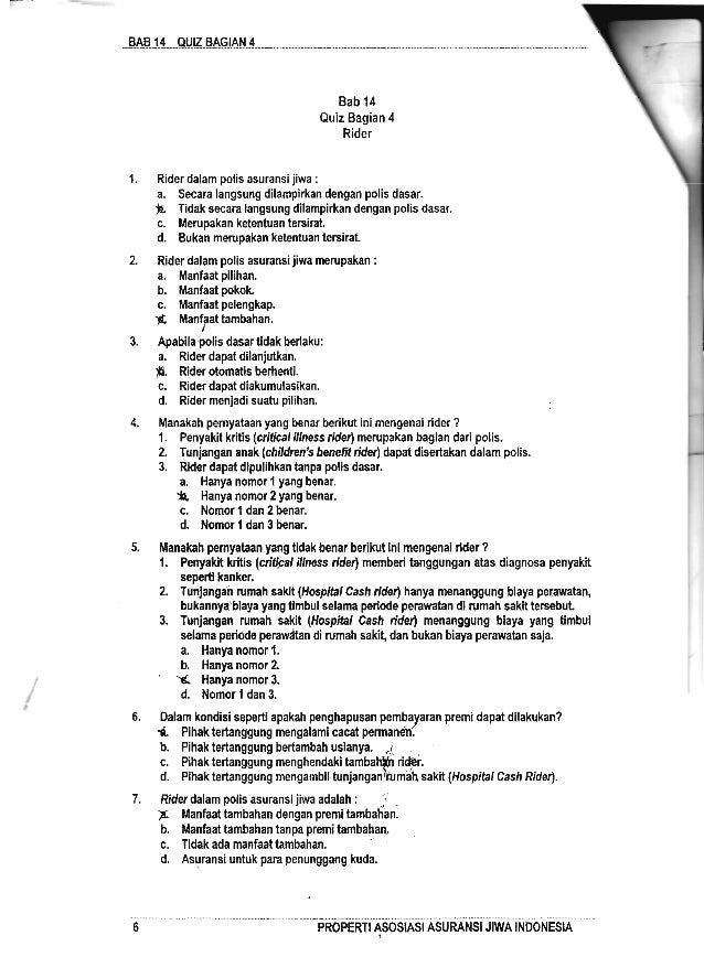 Soal Ujian AAJI