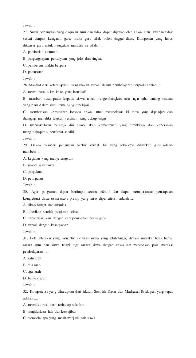 Soal tap pgsd ut th 2018 Soal tap pgsd ut th 2018