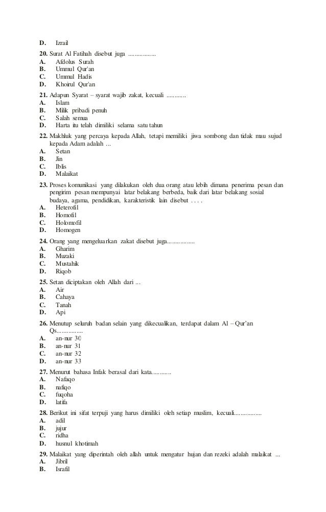 Soal Ukg Pai 2013