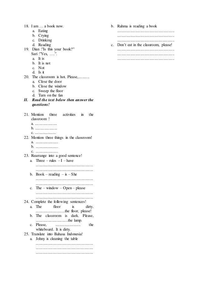 Soal Quiz Bahasa Inggris Kelas 11 Semester 2 - SOALNA