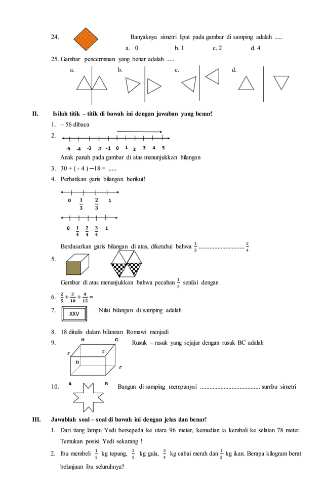 Mempersiapkan Diri Menuju Kesuksesan: Panduan Lengkap Kisi-Kisi Soal UKK Matematika SD Kelas 4