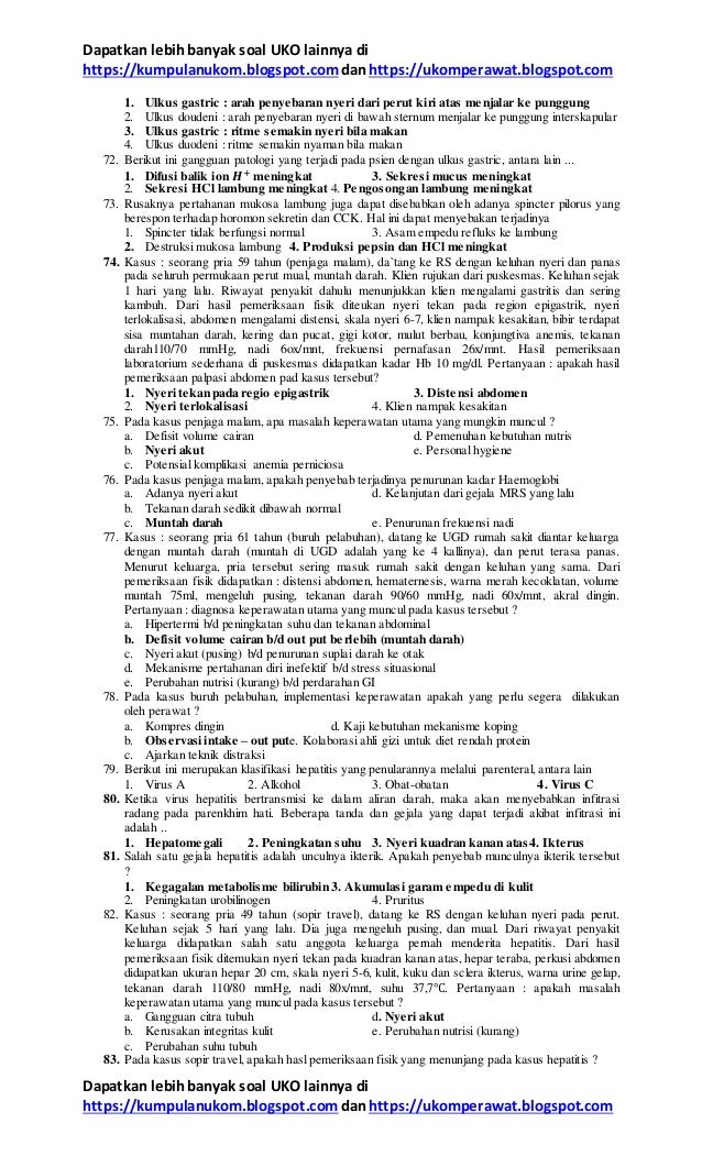 Soal Ukom Kmb Dan Kunci Jawaban