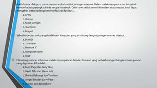 Menguasai Web Browser: Contoh Soal dan Pembahasan untuk Kelas 11