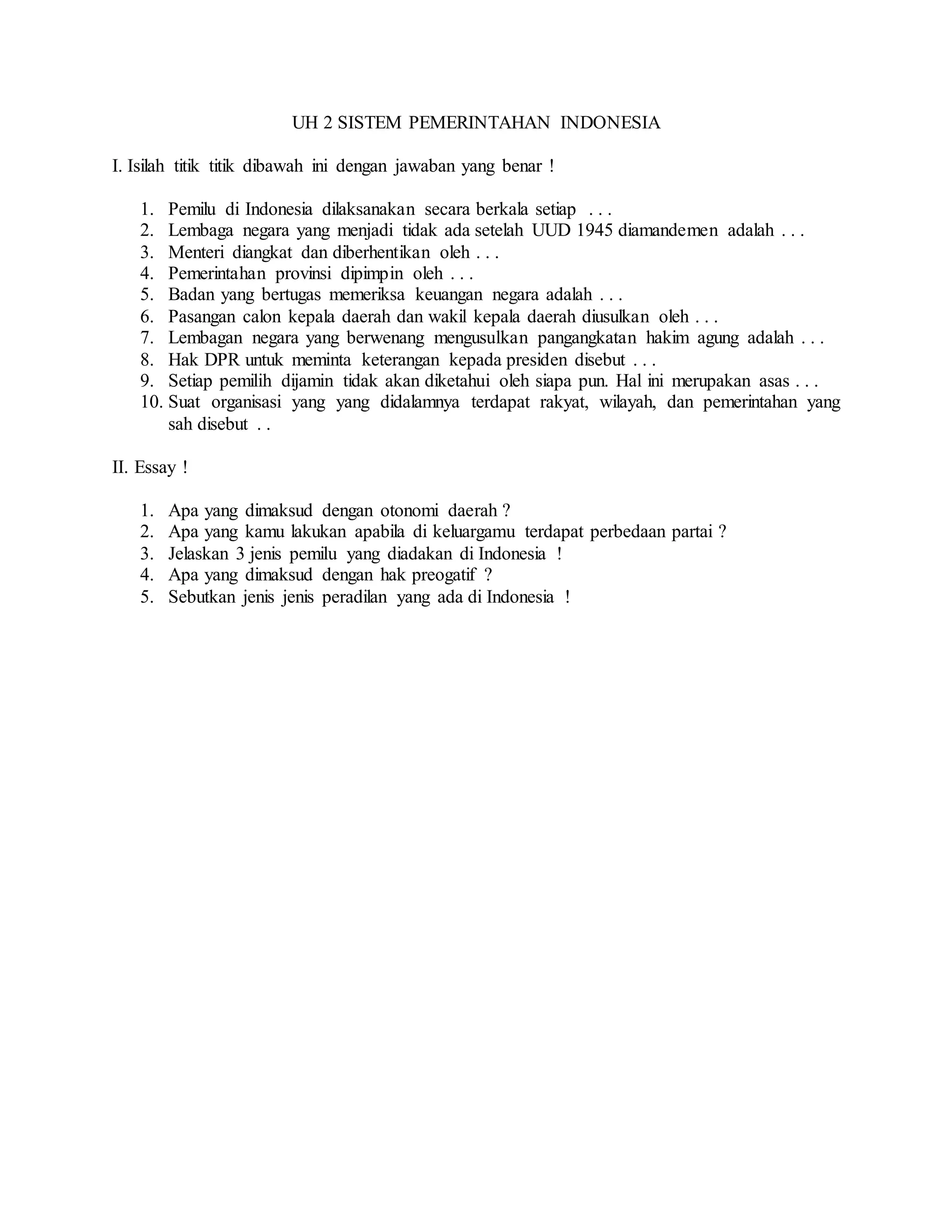 Proses Pemilu di Indonesia Proses Pemilu di Indonesia