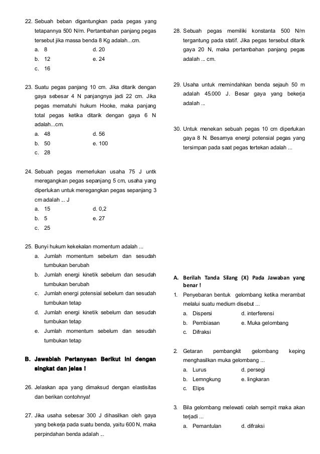 soal kelas x pengukuran fisika kelas tkj x fisika ulangan kenaikan Soal