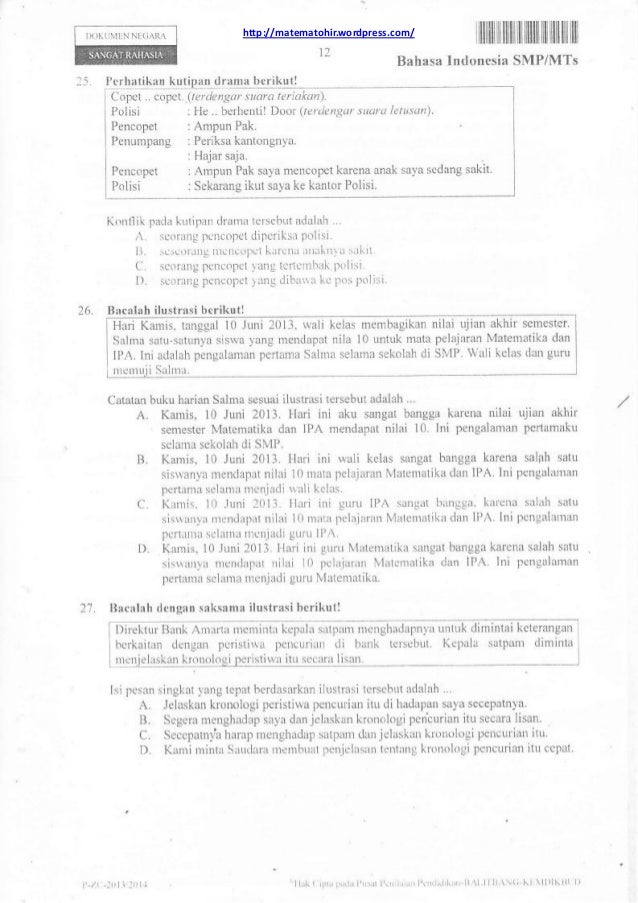 Soal Tentang Puisi Rakyat Kelas 7 - Berkas Sekolah