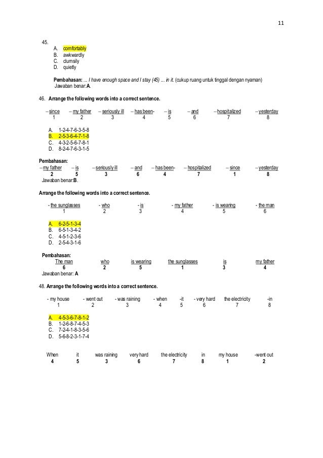 Soal Un Bhs Inggris 2014 Smp Dan Pembahasan