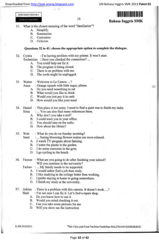 download soal un bahasa inggris smk 2012