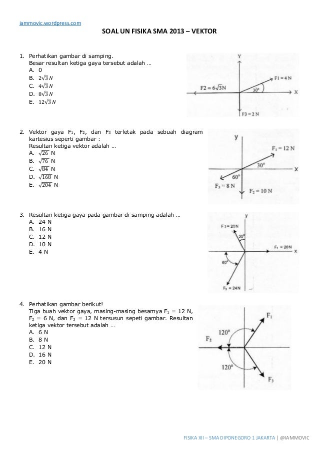Soal Dan Jawaban Vektor Fisika Kelas 10 - Guru Paud