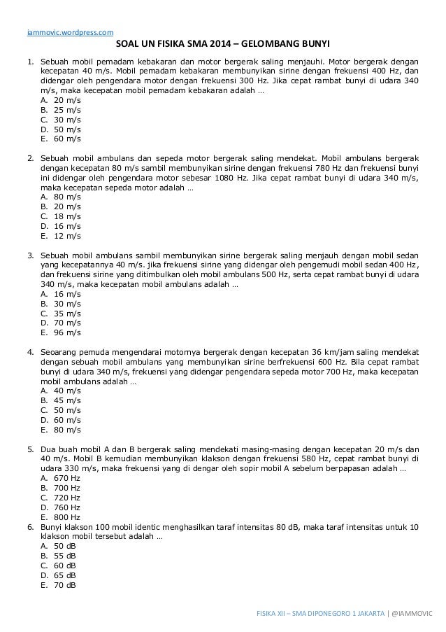 Soal Tentang Bunyi Guru Galeri