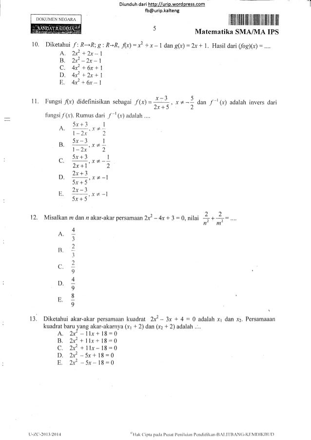 Inilah Soal Tkb Guru Matematika Sma Paling Update