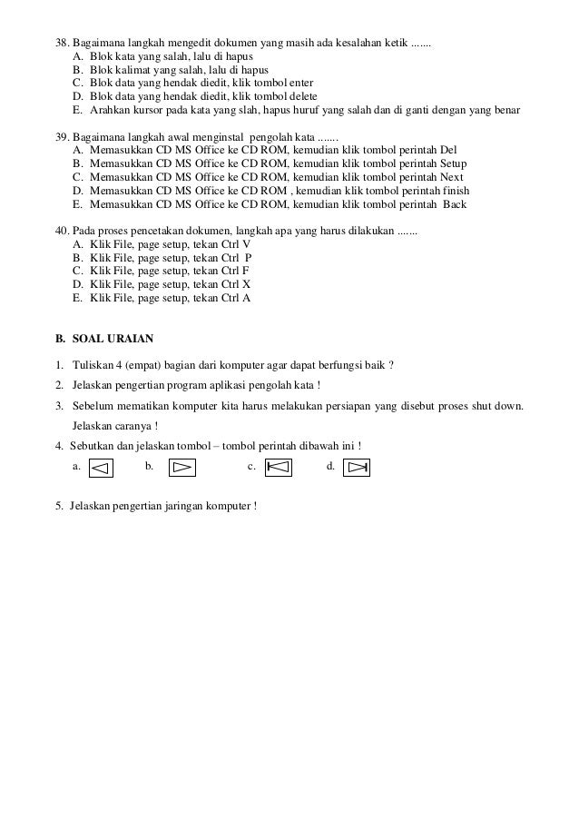 Contoh Perintah Soal Essay Guru Paud