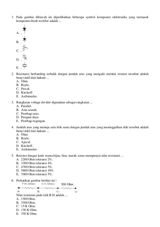 Soal Teknik Audio Video Kelas 10 Soal Seru