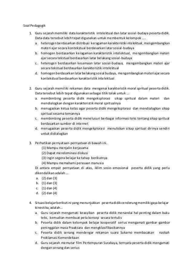 Soal Utn Pedagogik 2016
