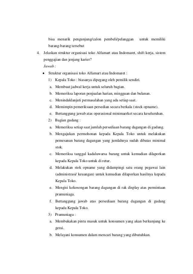 Soal Ujian Alfamidi Helmi Kediris