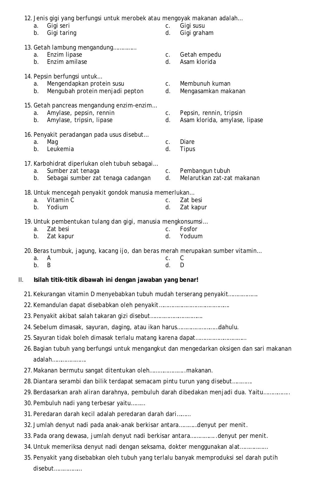 Soal uts ipa kelas 5 sd 2012 2013
