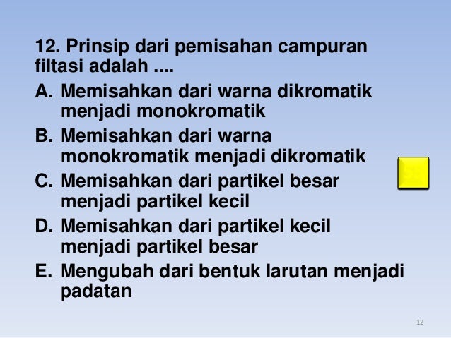 Soal uts kimia
