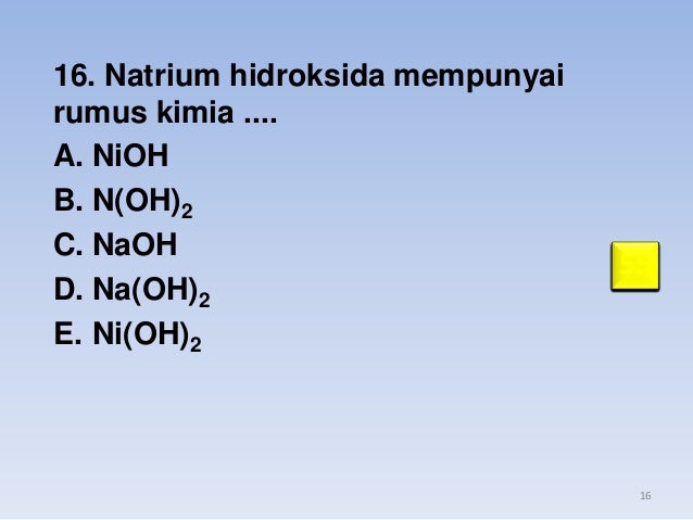 Soal uts kimia