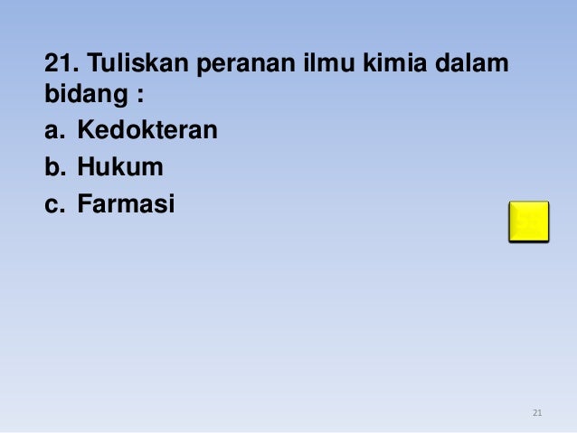 Soal uts kimia
