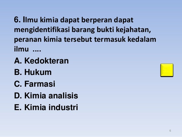 Soal uts kimia