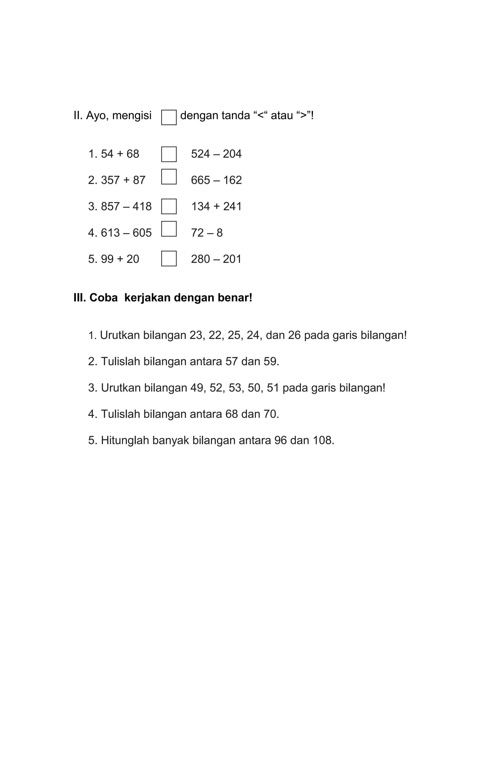 Soal uts matematika kelas 3 semester 1 | PDF