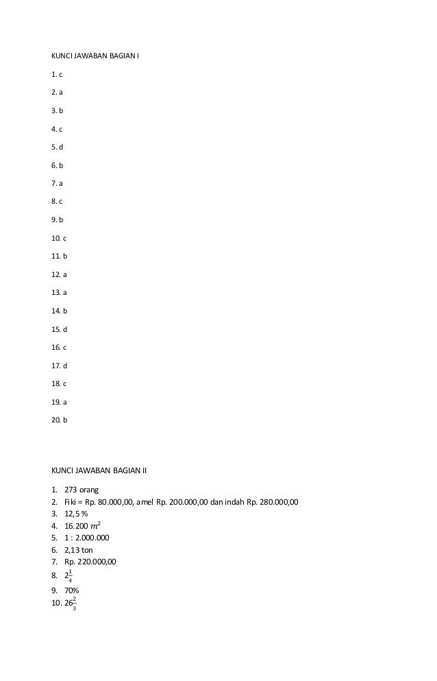 Sоаl Utѕ Matеmаtika Kelas 5 Sеmeѕter 2