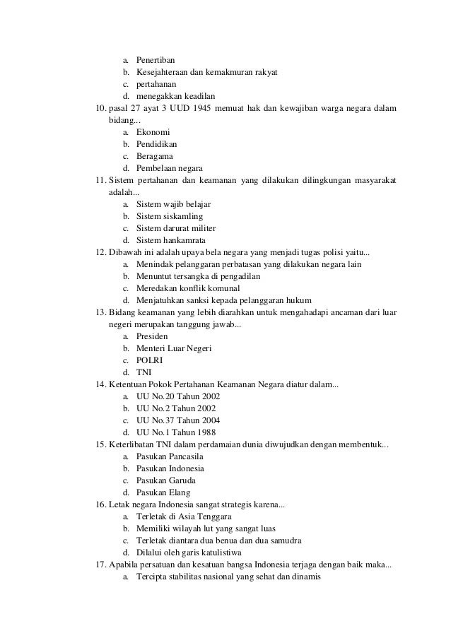 Soal Uts Pkn Kelas Ix
