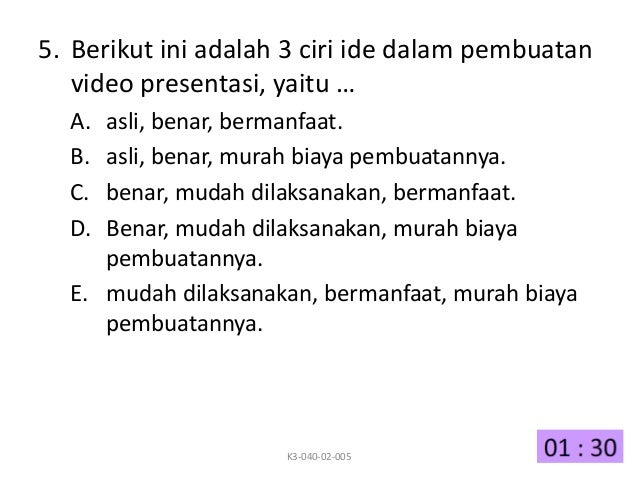 Soal Video Presentasi Soal Video Presentasi