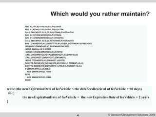 SOA Mainframe Decision Management