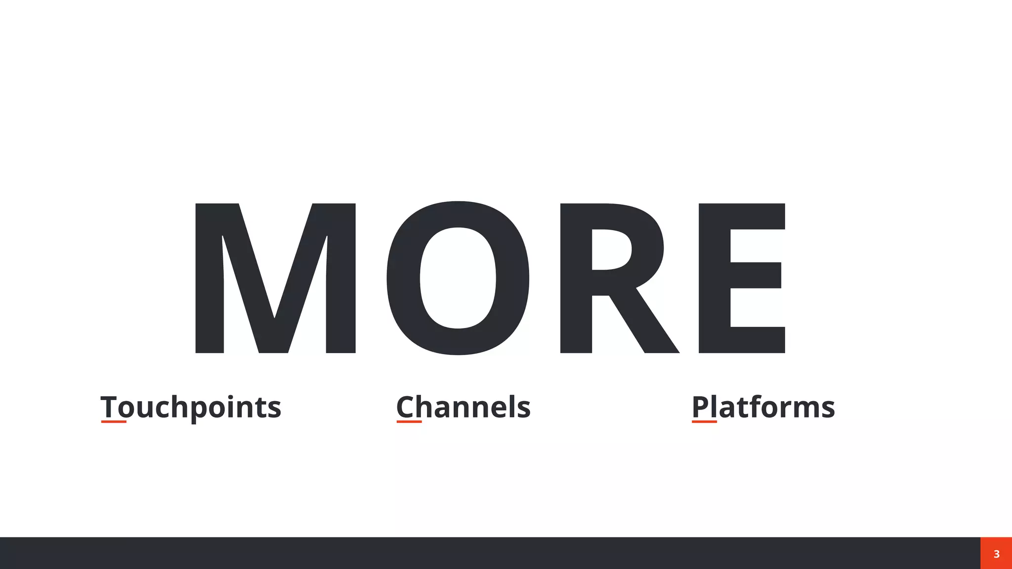 3
MORETouchpoints Channels Platforms
 