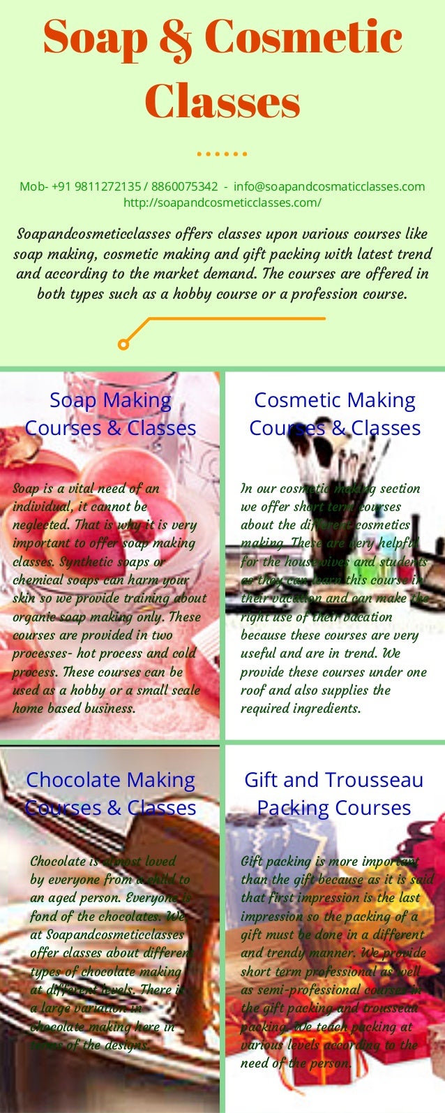 Professional Soap Making Classes India