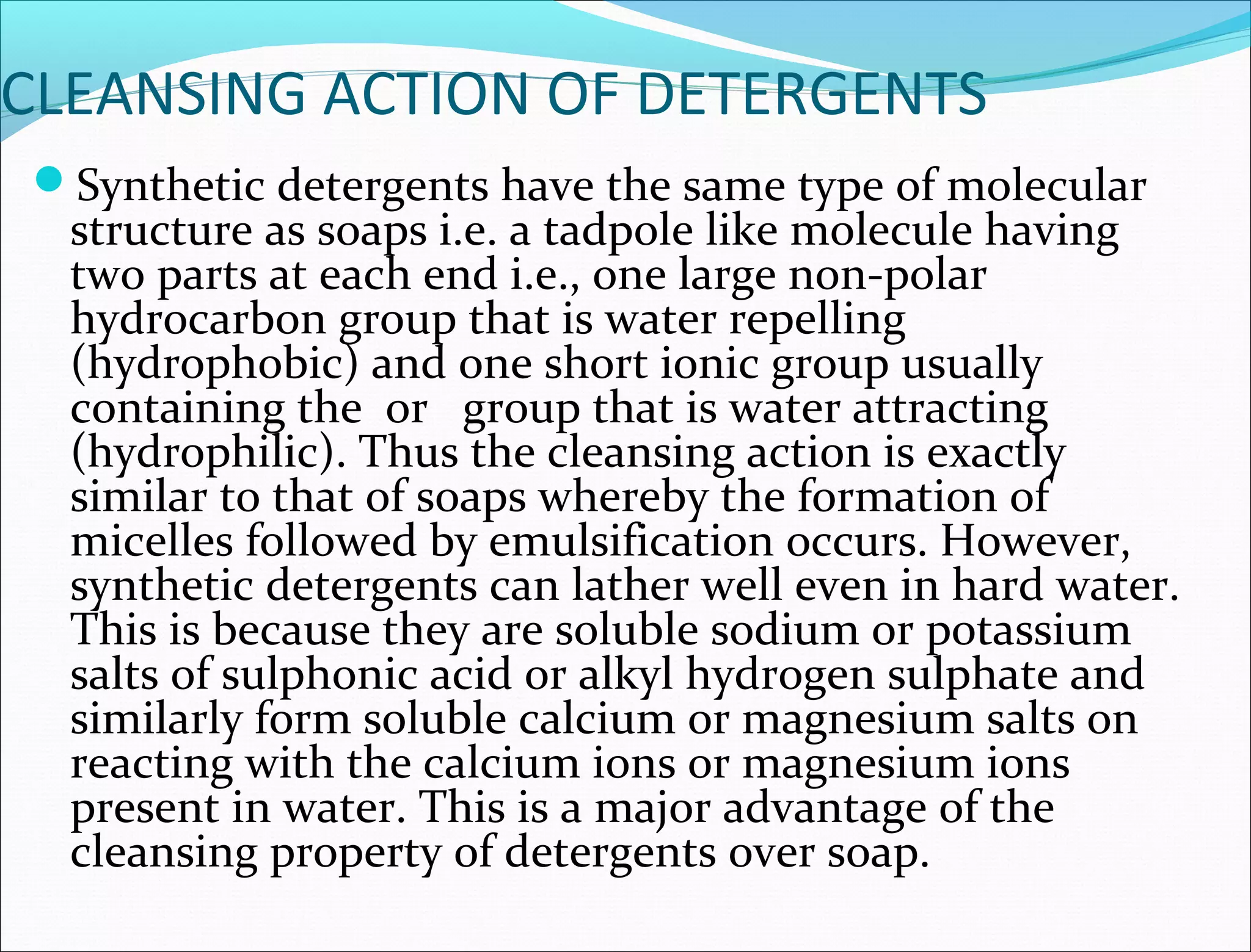 Soap and detergents PPT
