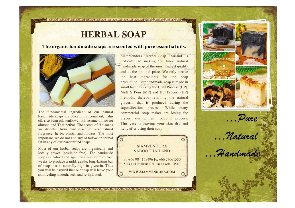 herbal soap product brochure why buy handcrafted soap flyer