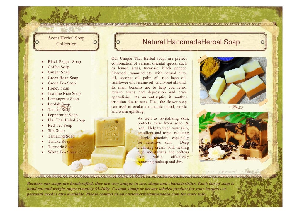 herbal soap product brochure why buy handcrafted soap flyer