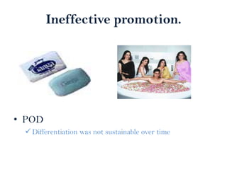 Ineffective promotion.

• POD
 Differentiation was not sustainable over time

 